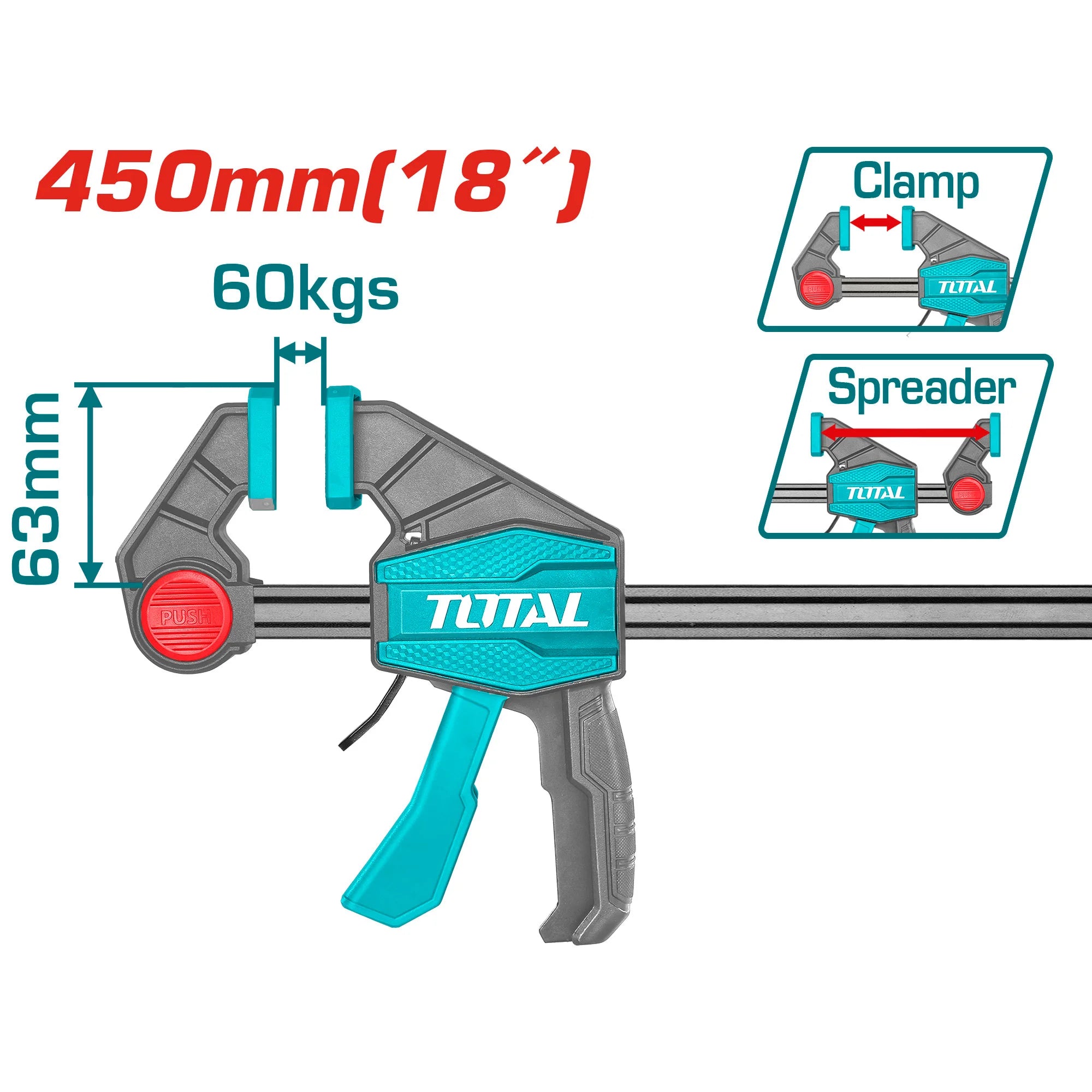 Hitra mizarska spona 450mm / 60kg / INDUSTRIAL (THT1340603) TOTAL