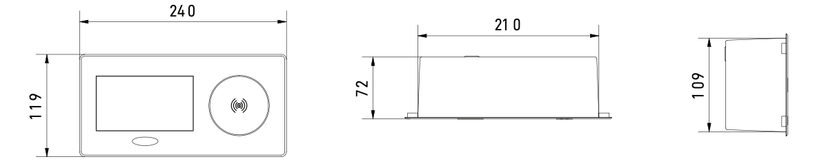 Vgradna vtičnica Avaro Plus z 1x Schuko 1xUsb A 1xUsb C plus brezžičnim polnilcem Bele barve