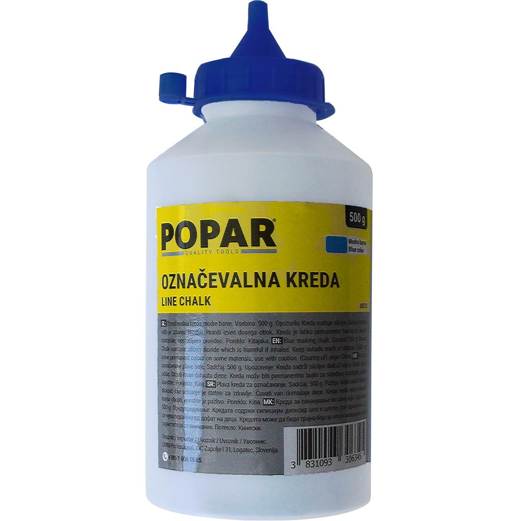 POPAR KREDA MARKIRNA V plastenki, POPAR. 500 g, modra